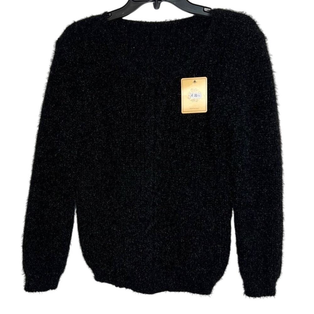 Cashmere Company Womens Black Sweater Italy Size Small Soft Pullover NWT